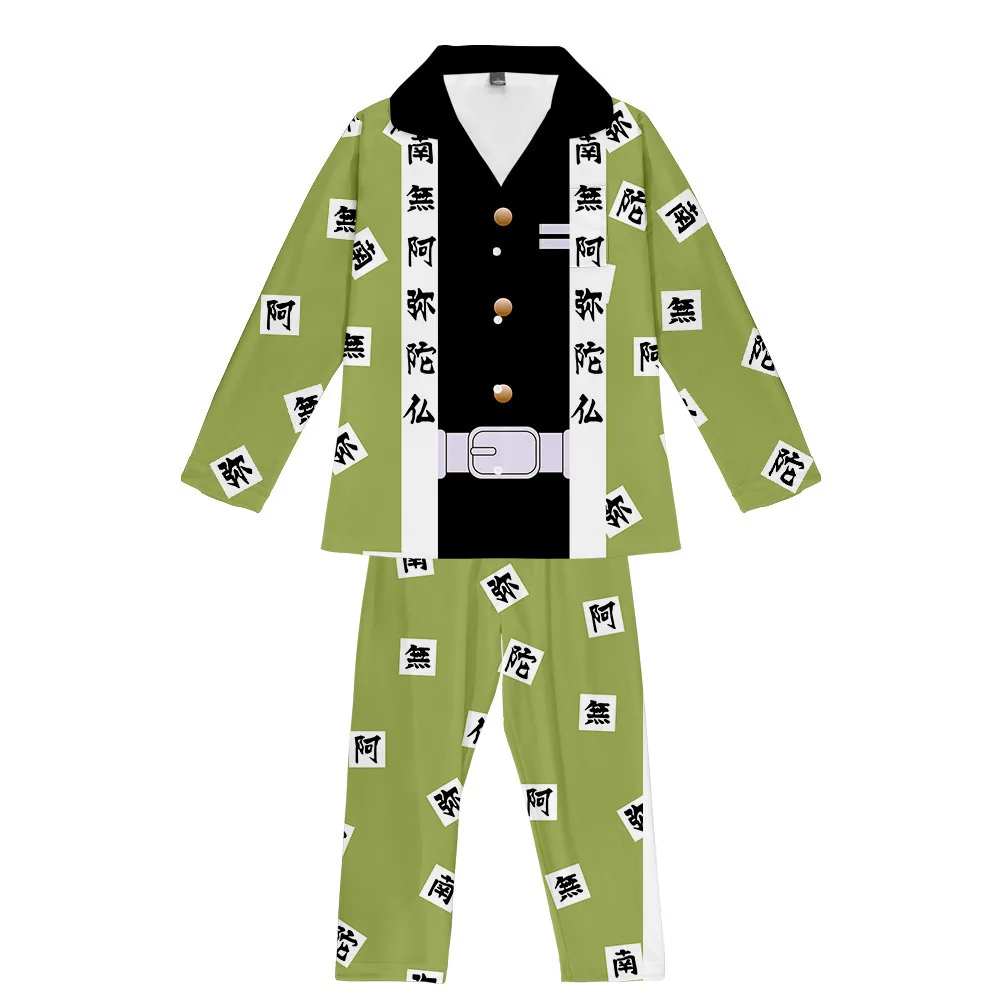 Children's Pajamas Demon Slayer 3D Digital Printing Trousers Long Shirt Children's Pajama Set Daily Casual Clothes Top Pant