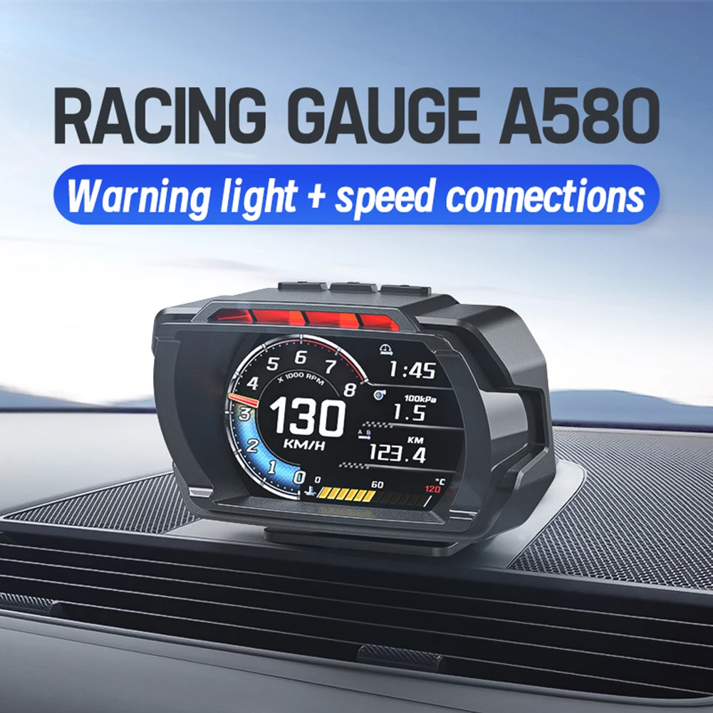 Автомобильный HUD датчик температуры OBD2 спидометр ЖК-дисплей гоночный инструмент