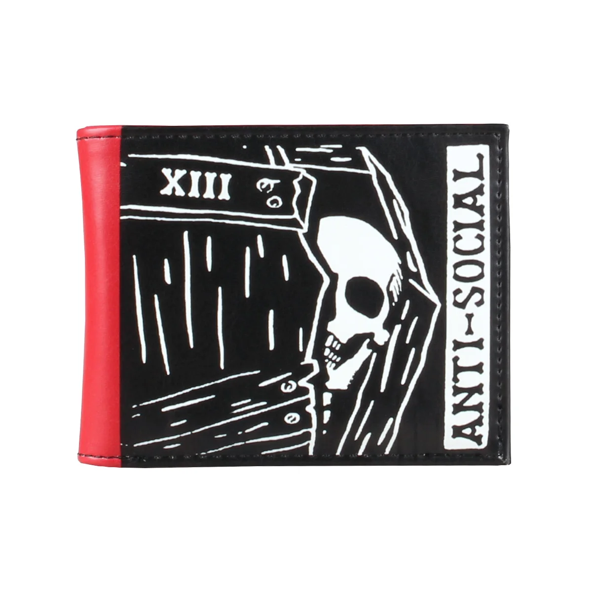 

Men's Skull Short Wallet Money Clip Multi-card Card Holder Horizontal Wallet Coin Purse Gift For Men