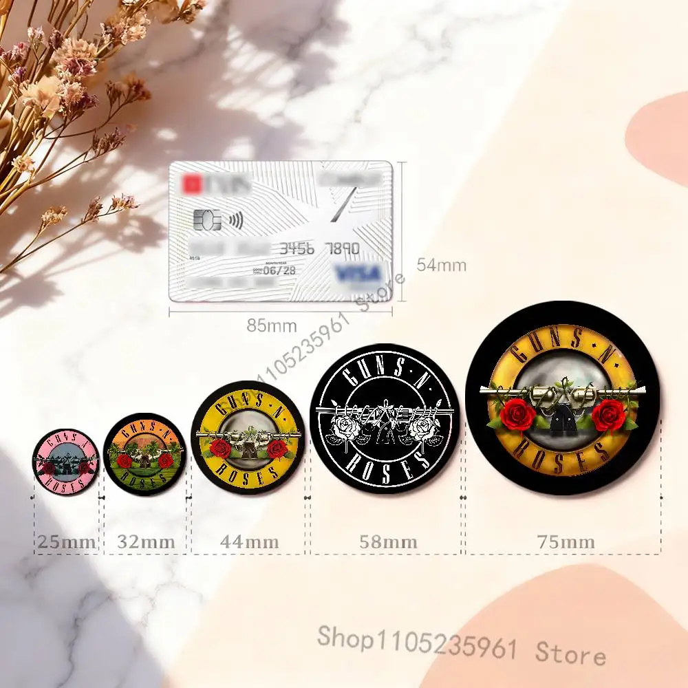 Фото G-Guns N R-Roses 32 мм 58 мм 75 мм 44 мм 25 мм значки аниме броши DIY булавки украшения подарки на день рождения и день Святого Валентина №3
