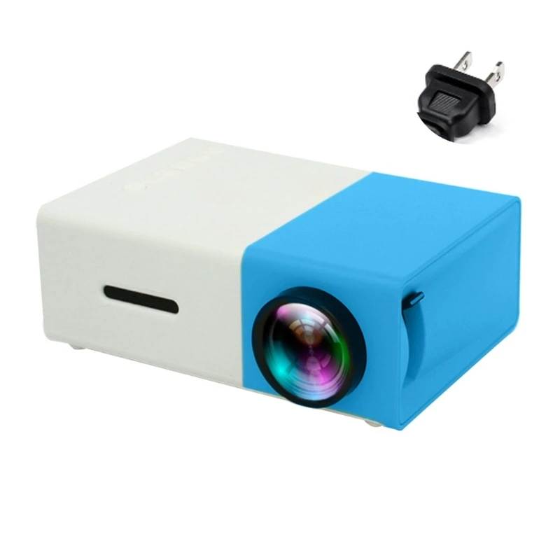 

1080P Projector YG300 Portable LED Projector with Screen, Video Home Theater Projector for HDMI-compatible USB VGA