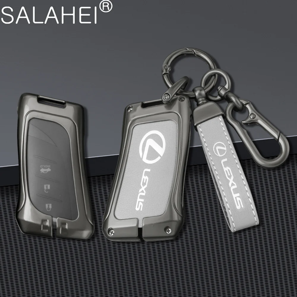 

Matte Alloy Leather Car Key Case Cover For LFA Lexus Ux Ux200 Ux250h Es200 Es300h Rx300 nx200 Holder Shell Keychain Accessories