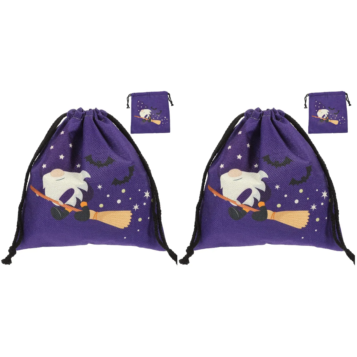 

2pcs Bag Drawstring Reusable Kids Trick or Treat Bag Party Goodies Bag