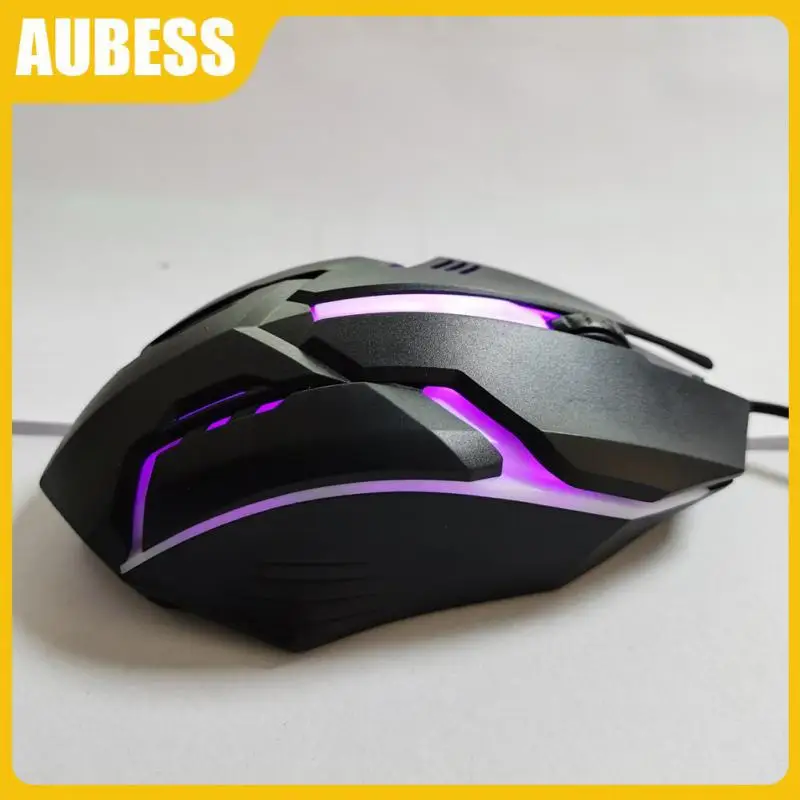 

Light And Smooth Colorful Luminous Mouse Wired Mouse Safe And Stable Without Delay Colorful Computer Mouse Anti Rolling Disorder
