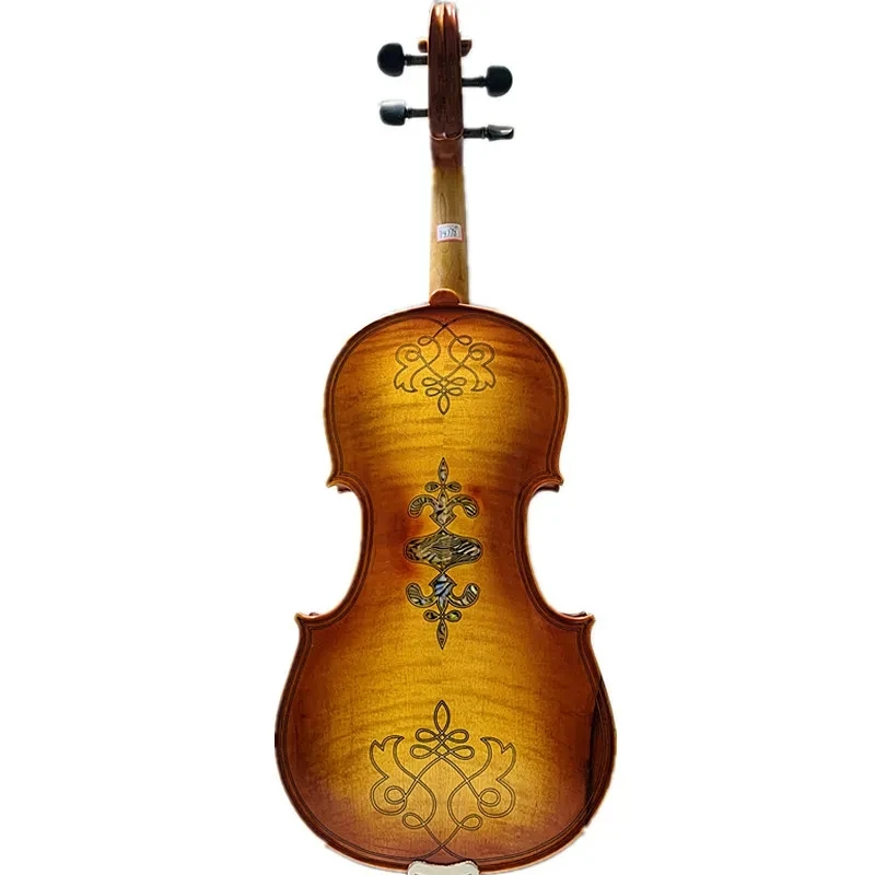 Фото Скрипка ручной работы Strad style Song Maestro 4/4, инкрустация красивой оболочкой и оттягиванием, большой и мощный звук #14178 №3
