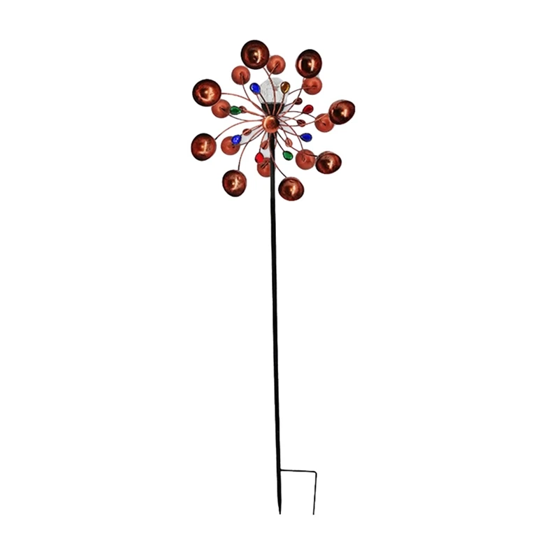 

Wrought Iron Windmill Solar Spinner Multi Color Lights Spinning Kinetic Metal Garden Decor With Stake For Outdoor Yard