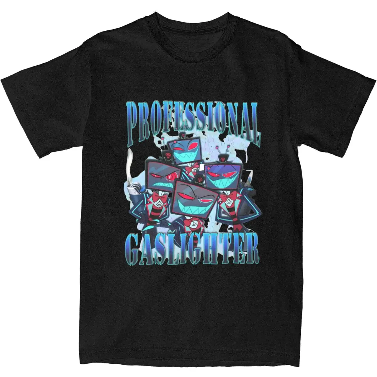 Уличная футболка Vox Professional Gaslighter футболки из 100% хлопка Hazbin Hotels в стиле хип-хоп для
