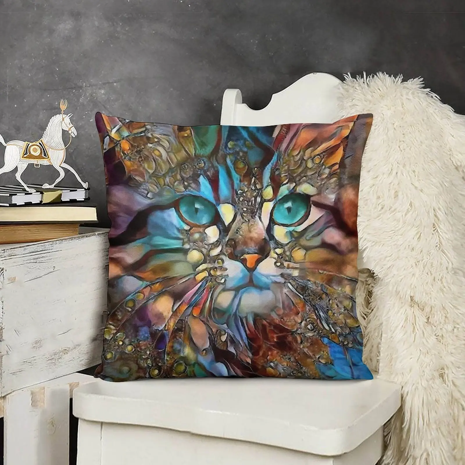 Наволочки для подушек Andyna с изображением кота кошки леи Роше наволочки