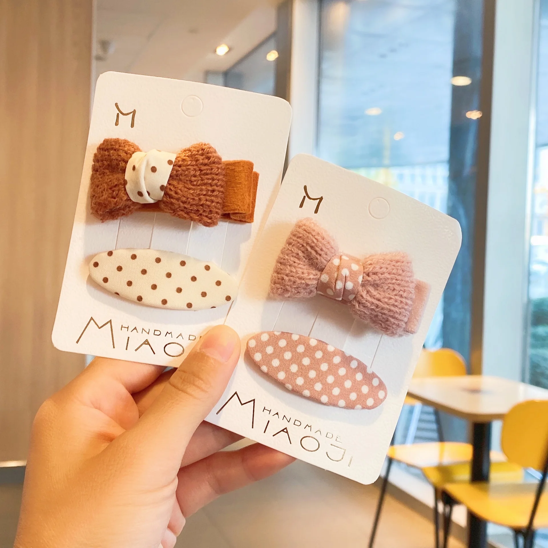 

Knitted Style Hair Clips Bow Hair Pins For Girls Hair Accessories Children Hair Styling Tools Barrettes Hair Wear Hairpin 2PCS