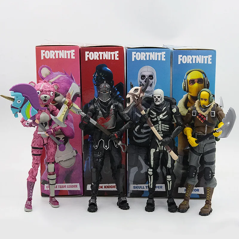Фото Игровая фигурка Fortnite Raptor Black Knight Skull Trooper Premium Cuddle Team Leader MogulMaster, украшение для комнаты, игрушка, подарок №2