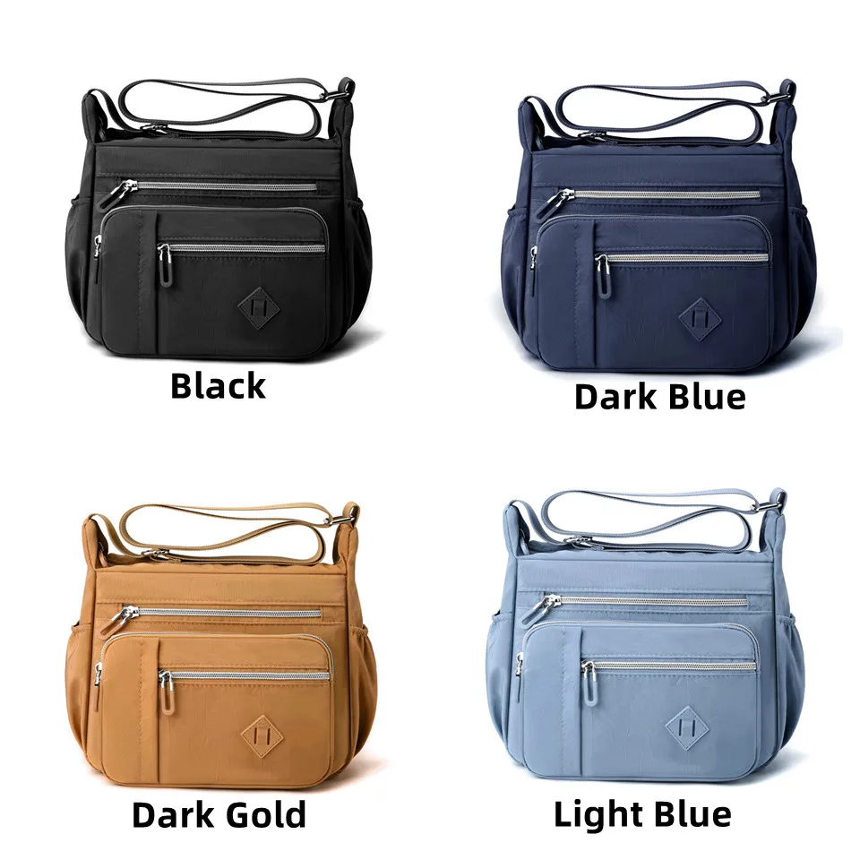 Women Nylon Messenger Bag Shoulder Handbags Female Vintage Crossbody Bags Waterproof Tote Shoulder Bag