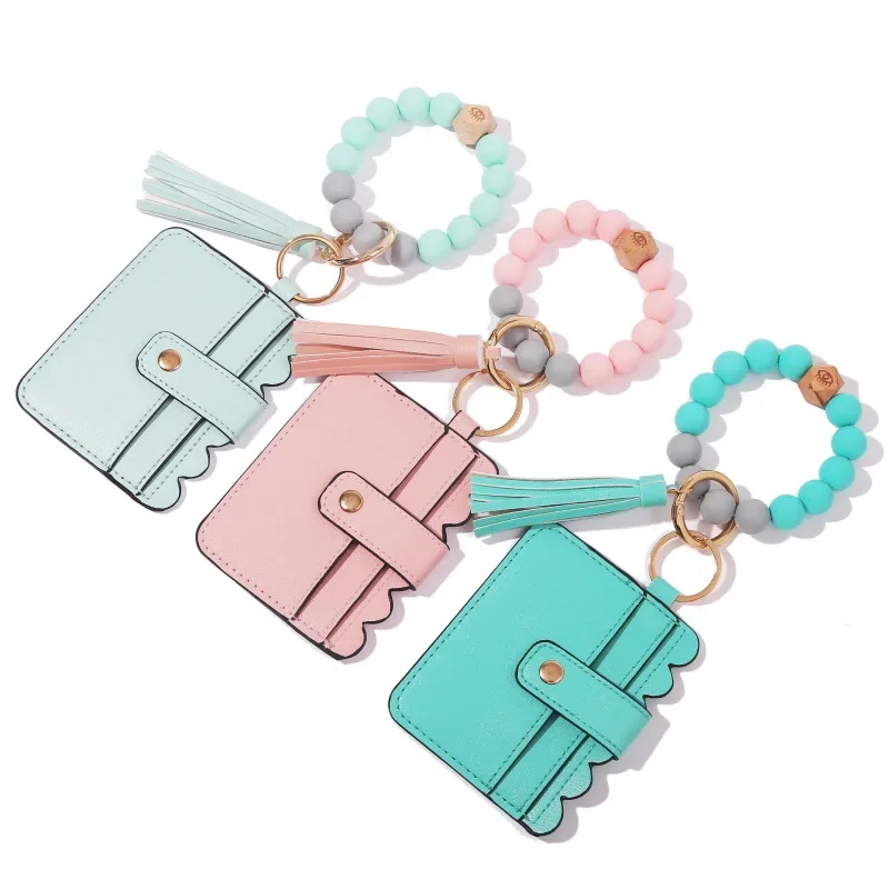 Силиконовый браслет с бисером брелок пересечением границ Amazon новинка держатель