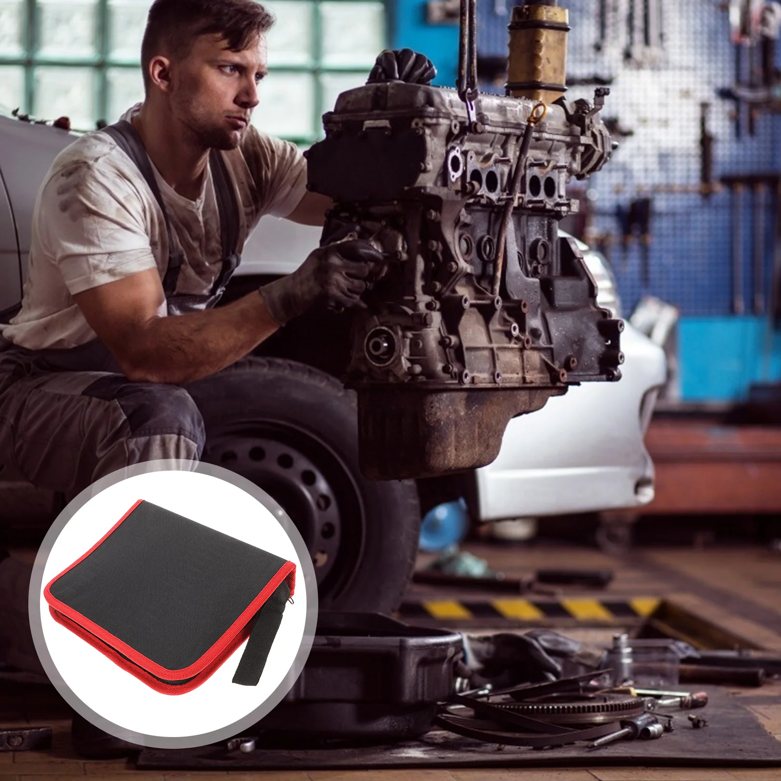 

Portable Practical Sturdy Tool Pouch Electrician Tool Drive Bit Organizer For Storage Tool Tool