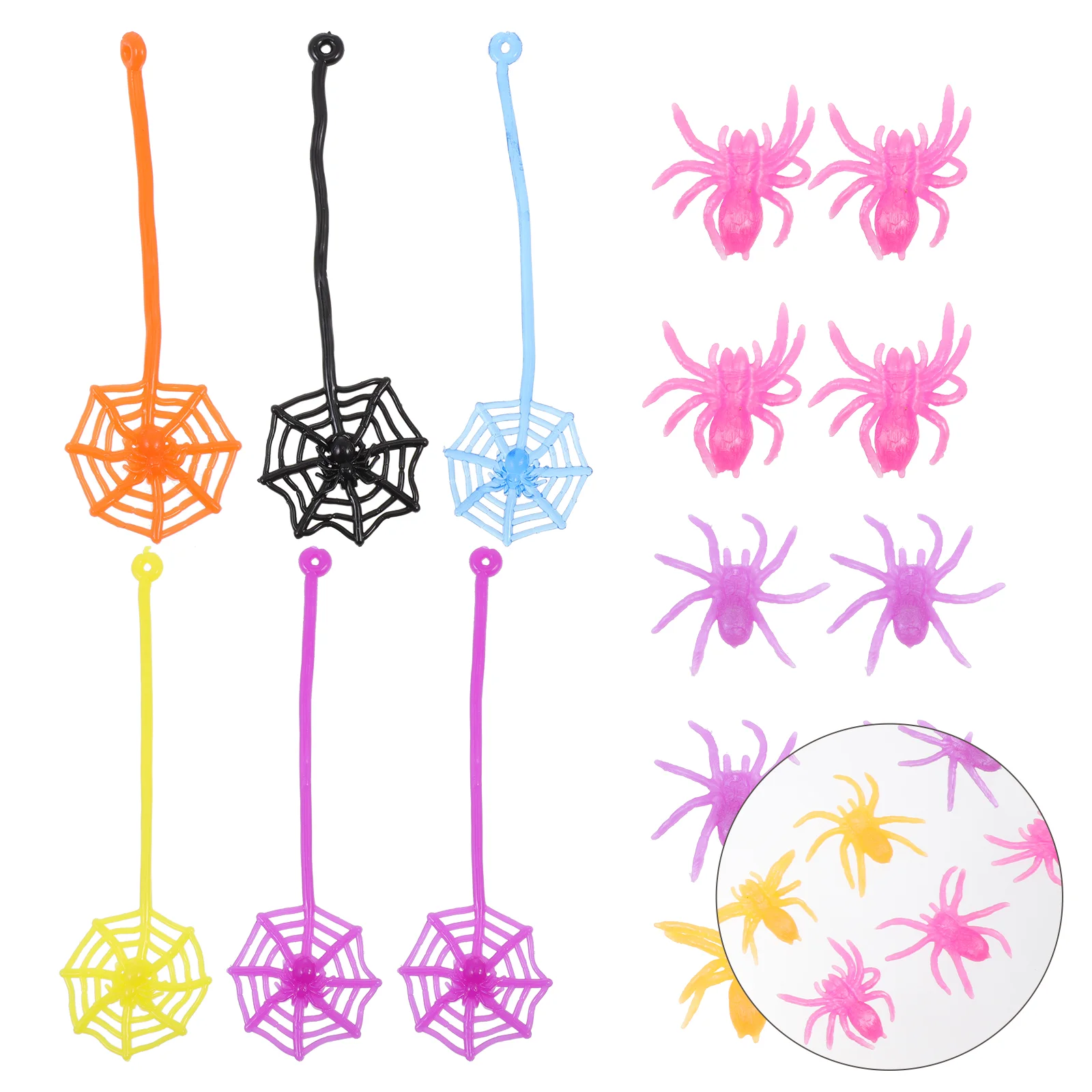 

20 Pcs Tricky Toys Kids Party Playthings Juguetes Adultos Prank Stuffed Spider Supple Festival Soft Sticky