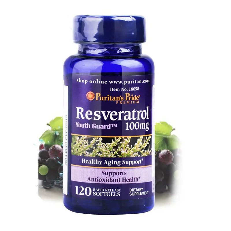 

Resveratrol 100 mg Healthy Aging Support 120 softgels Free shipping