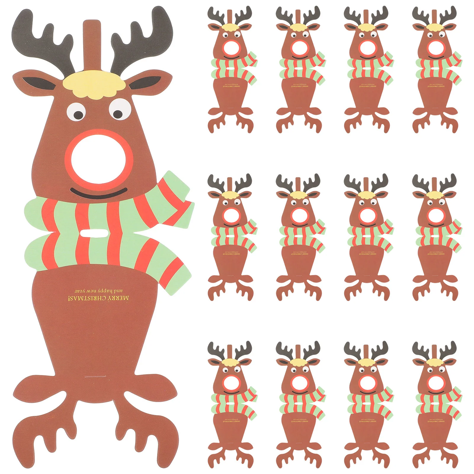

Christmas Lollipop Paper Cards Elk Candy Holders Reindeer Xmas Candy Wraping Diy Birthday Party Supplies