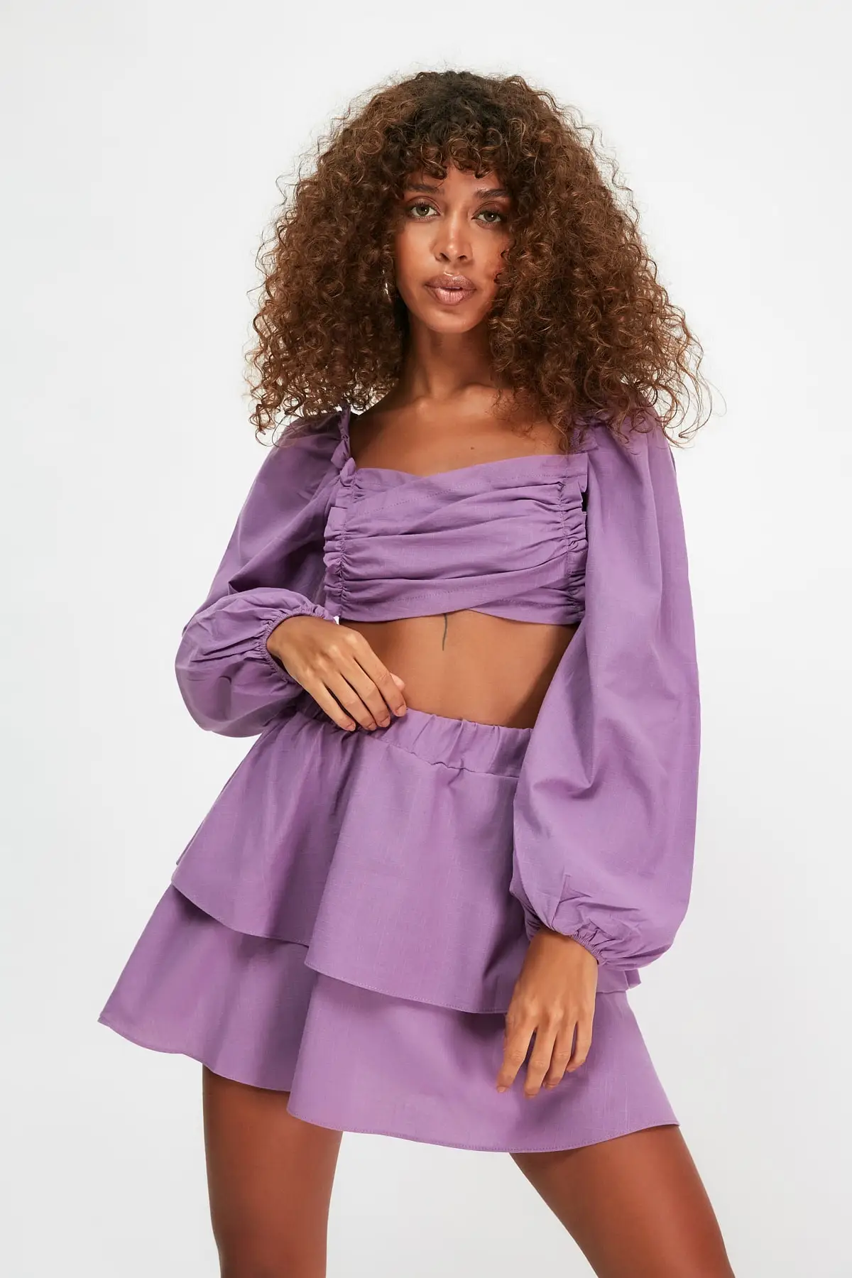 

Trendyol Ruffle Detail Bottom-Top Suit TBESS21AU0371