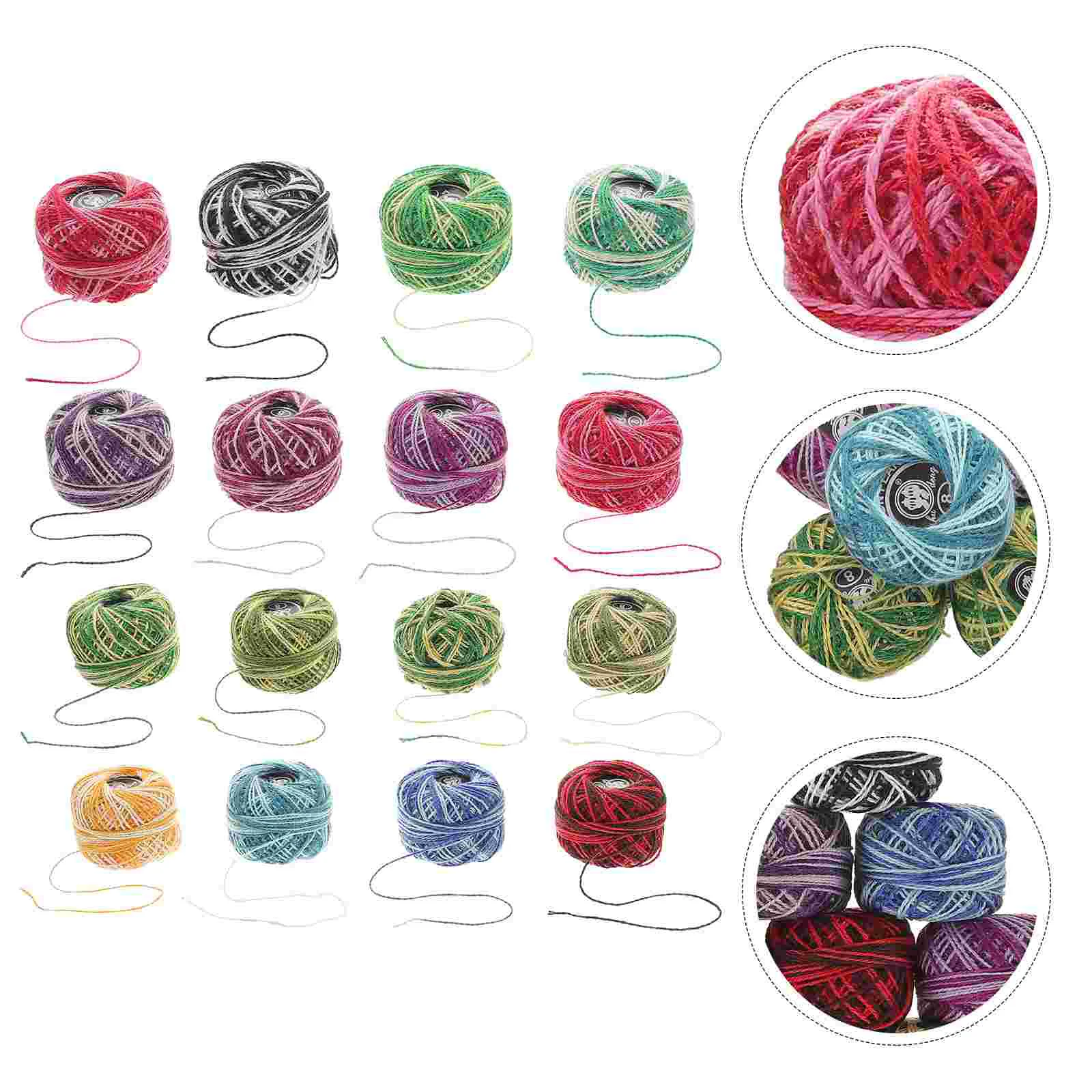 16 Roll Yarn Kit Friendship Bracelet String Machine Embroidery Thread Pastel Colored String Bracelets White