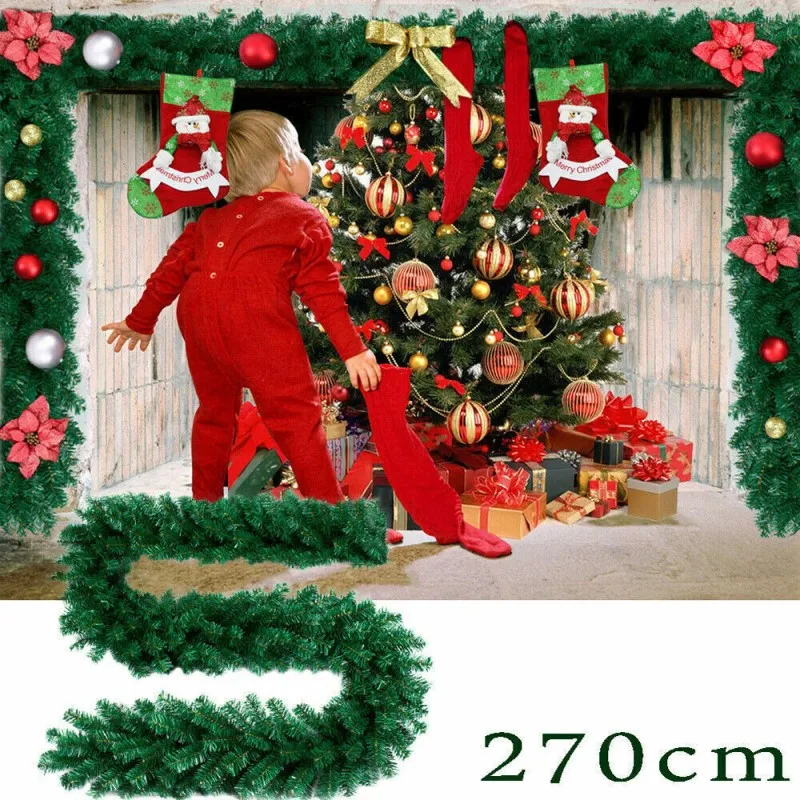 

Рождественская ротанговая гирлянда, украшение, Рождественский венок, Искусственная елка из ротанга, баннер, подвесное украшение, товары ве...