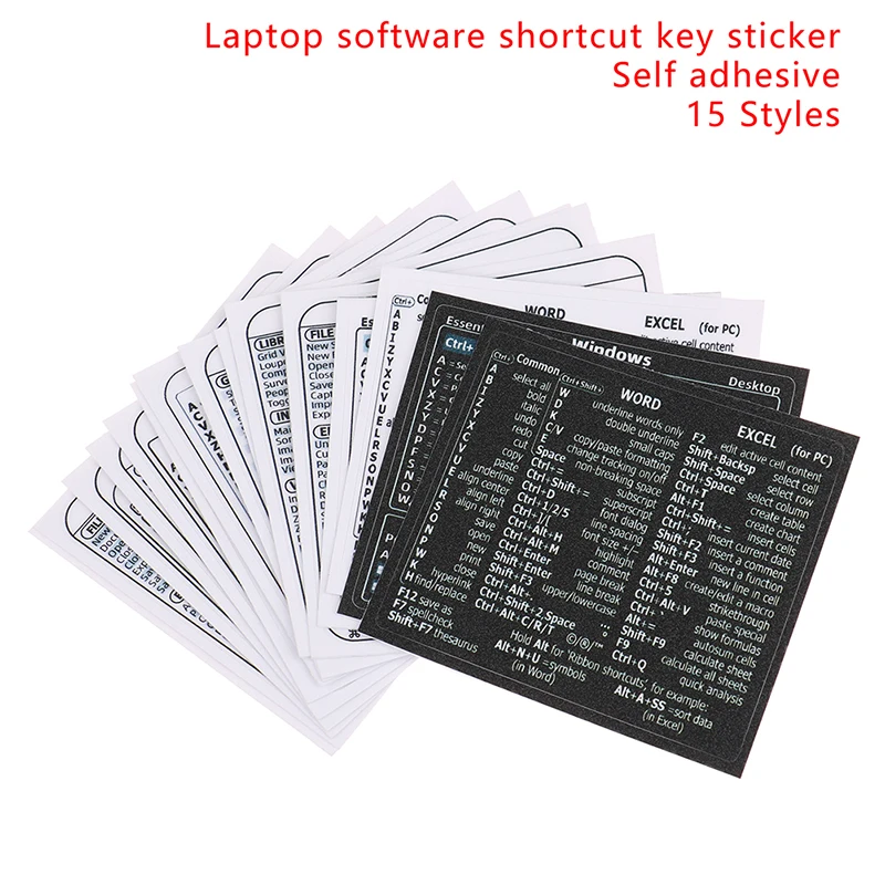 

Hot! 14 Windows PC Reference Keyboard Shortcut Sticker Adhesive For PC Laptop Desktop Dropshipping