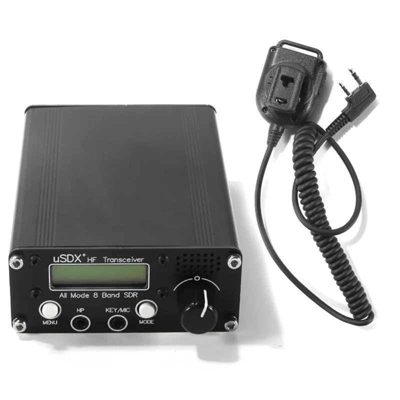 Фото USDR USDX+Plus V2 8-диапазонный трансивер SDR HF SSB QRP ЖК-дисплей с дисплеем, динамиком, микрофоном, КВ-трансивер с вилкой европейского стандарта №3