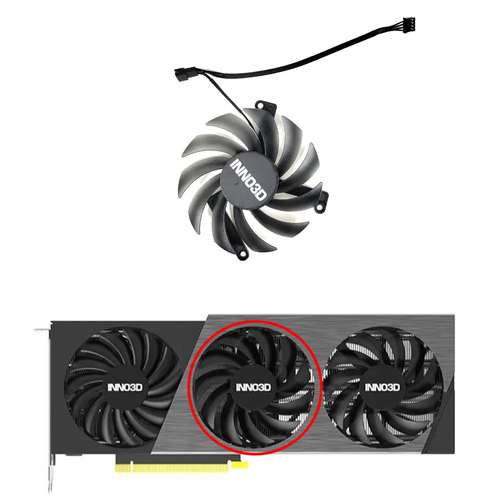 Новый 3 шт. 85 мм вентилятор для графического процессора INNO3D RTX4070 CF-12910S 4070ti X3 OC