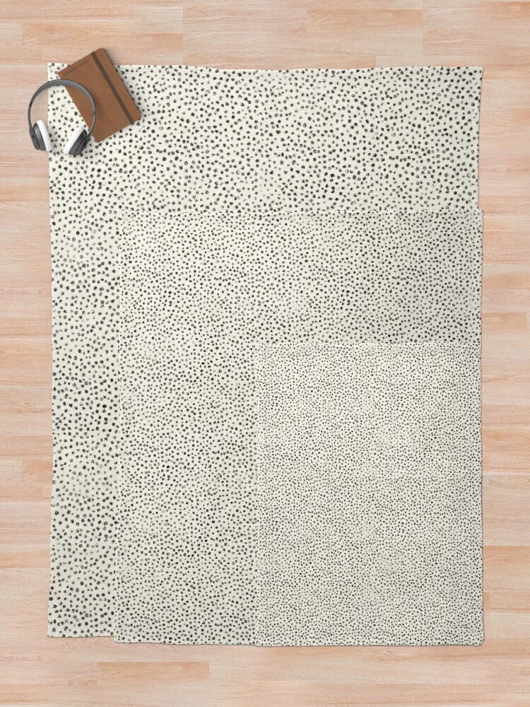 Роскошный современный леопардовый принт - кремовое и черное одеяло Дизайнерские