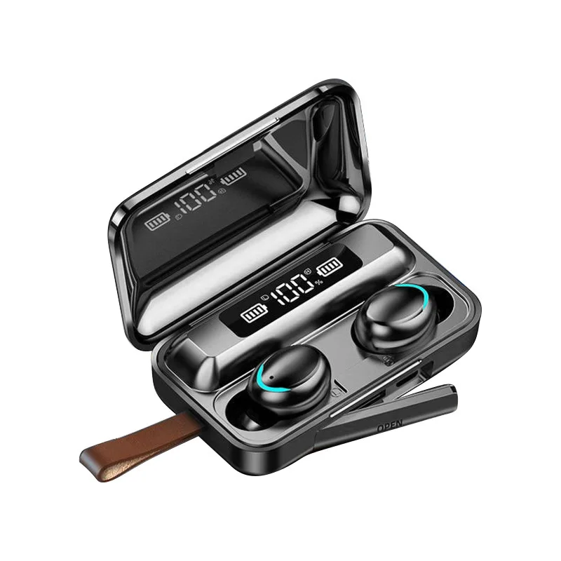 

Wireless Earphone F9 TWS 5.0 LED Digital Display Binaural Sports 9D Stereo In-Ear Headphones for Xiaomi iPhone Mobile Phone