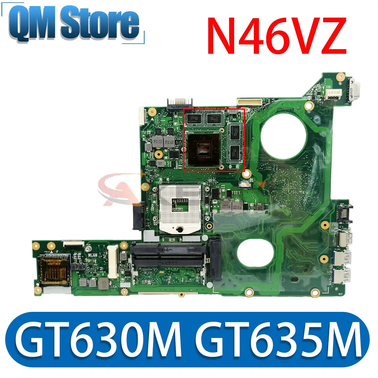 

Mainboard N46V N46VB N46VJ N46VM N46VZ Laptop Motherboard HM76 GT630M GT635M DDR3 MAIN BOARD TEST OK