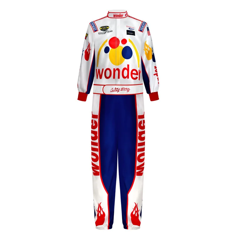 Аниме Taradgar Night Ricky Bobby рубашка с короткими рукавами гоночный костюм со шляпой