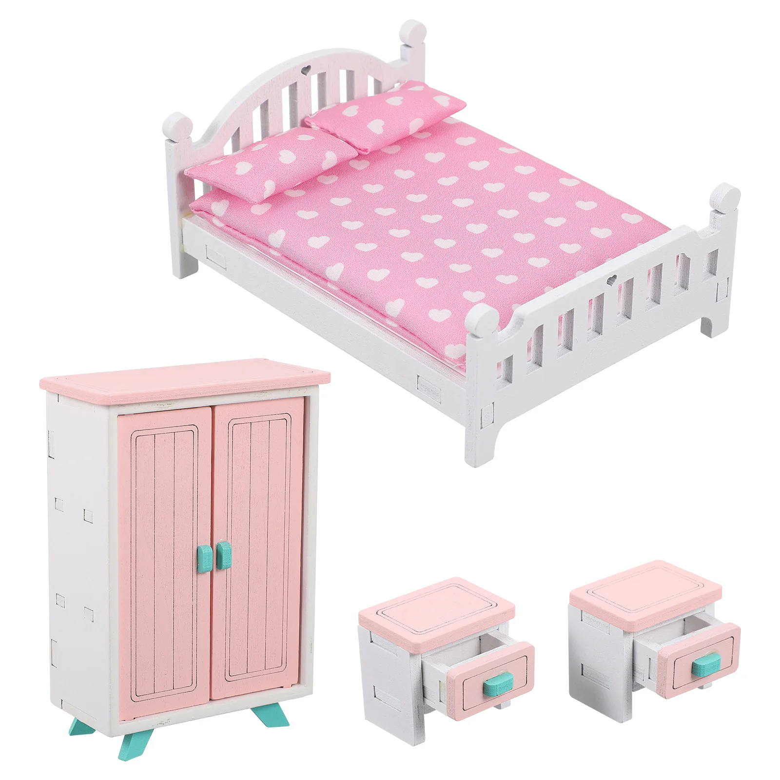 

1 Set Bedroom Set Doll Accessories Miniature Things Pretend Play Toys