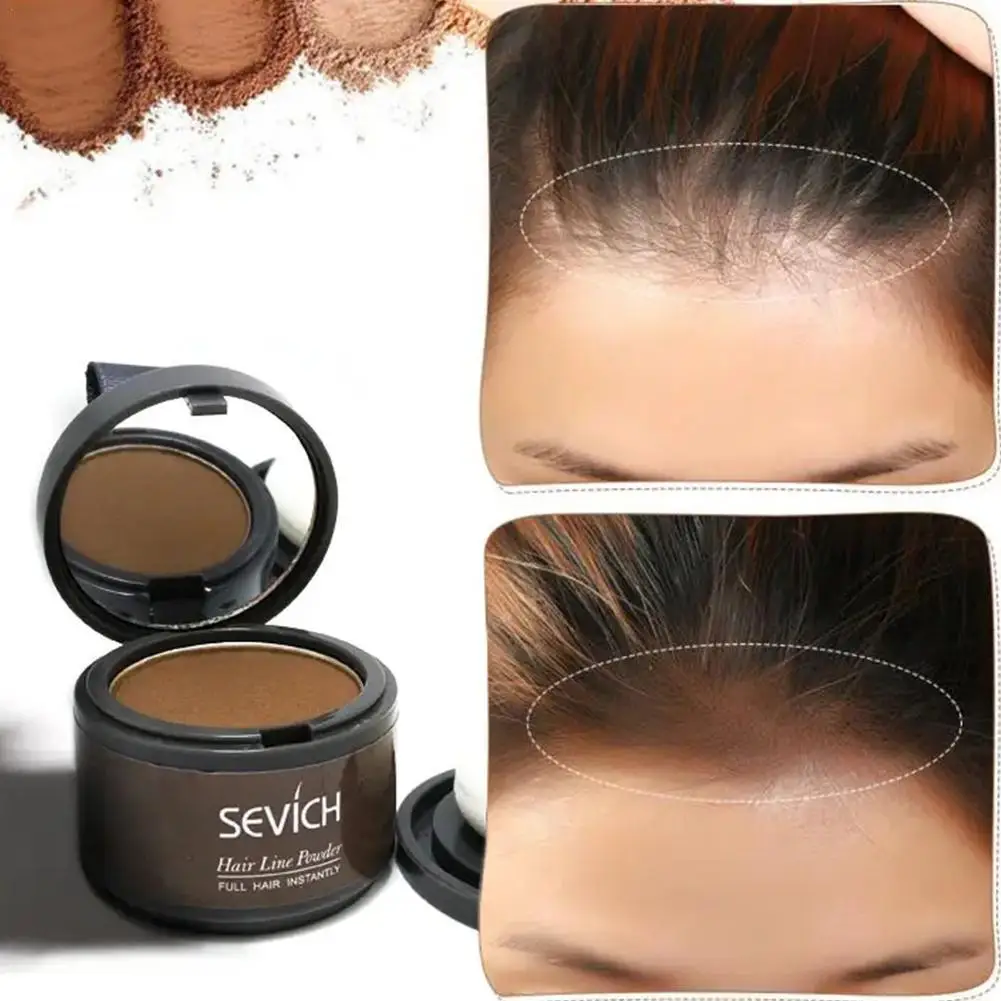 Black Hairline Repair Filling Powder With Puff Sevich Fluffy Thin Pang Line Shadow Forehead Hair Makeup Concealer