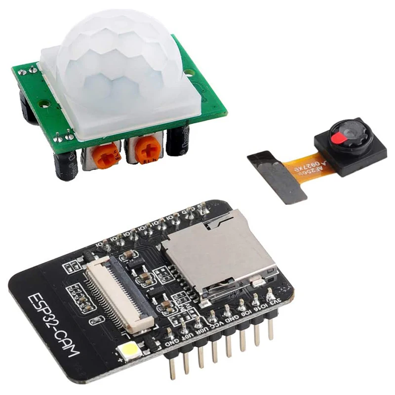 

ESP32-CAM ESP32 Camera Module 2MP Camera Development Boar Wifi Bluetooth Module With For HC-SR501 PIR Motion Sensor