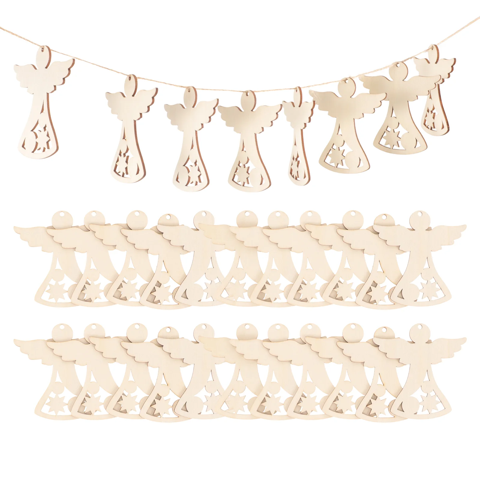 Детская ручная роспись Рождественский ангел патч деревянные доски