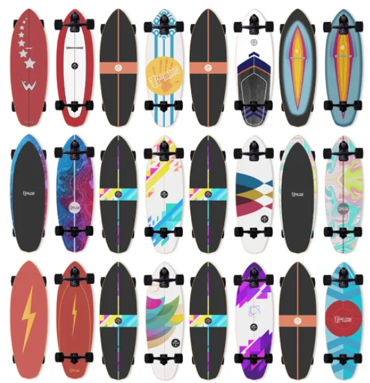 32 Inch Skateboard Longboard Road Adult Brush Street 7-Tier Maple 4-Wheel Double Rocker Wood Skate Board Deck High Elasticity