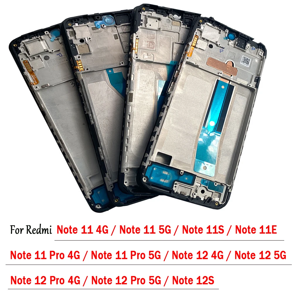 Новинка передний корпус ЖК-рамка панель запасные части для Xiaomi Redmi Note 11 4G 12 Pro 5G 11S