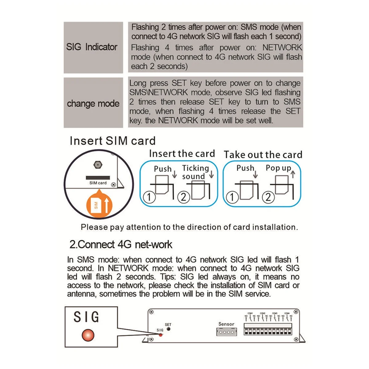 SMS GSM 4G LTE 8-канальный релейный переключатель включения/выключения для управления