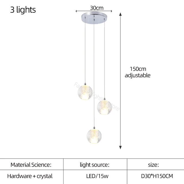 Crystal pendant swivel attic light 