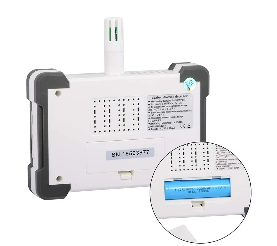 

2022-NEWEST carbon dioxide gas detector gas analyzers co2 meter air quality detector co2 monitor TUYA sensor 8 co2 meter