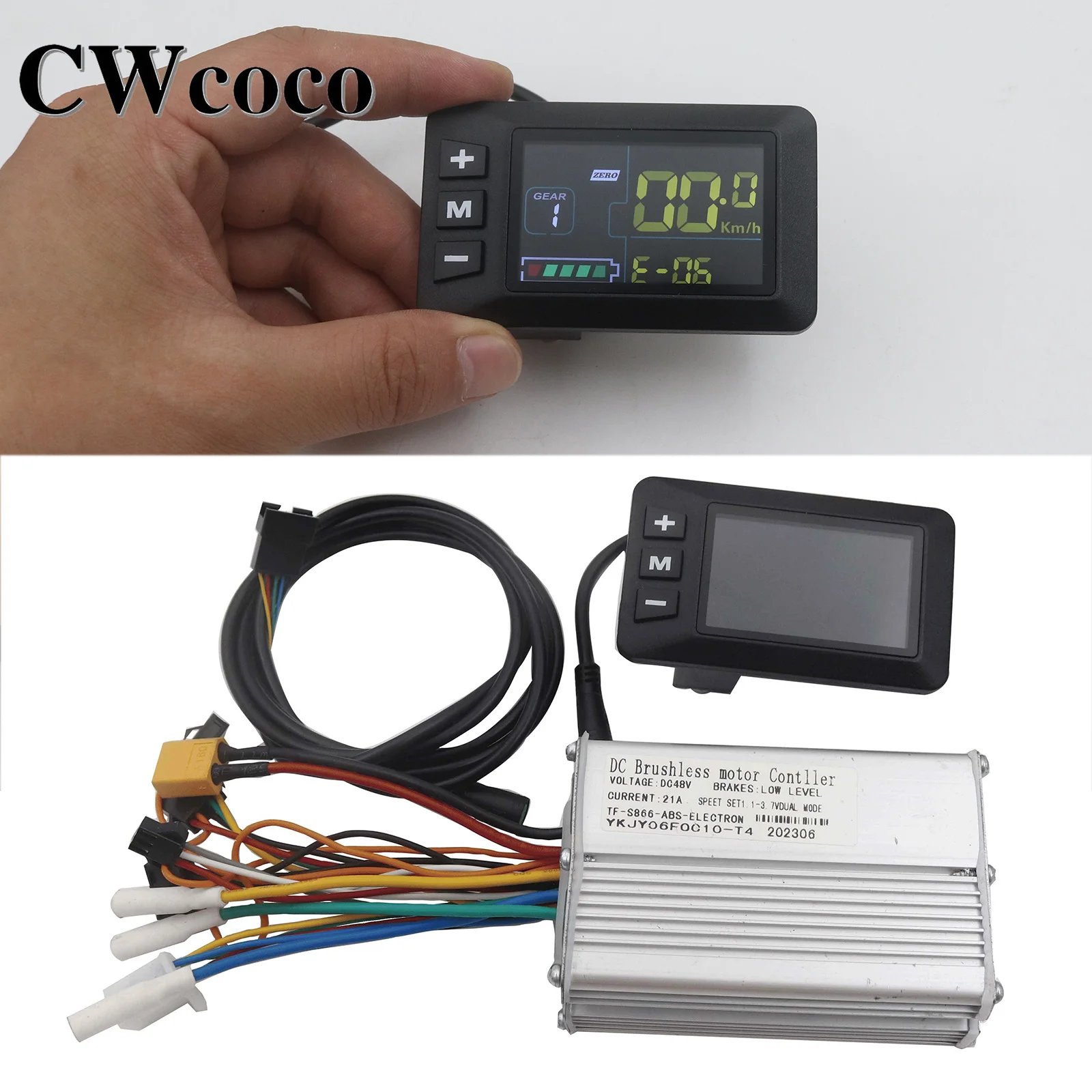 

Electric Scooter 48V 21A Motor Brushless Controller S866 5-PIN White Screen/color Screen LCD Display For Automatic Vehicles