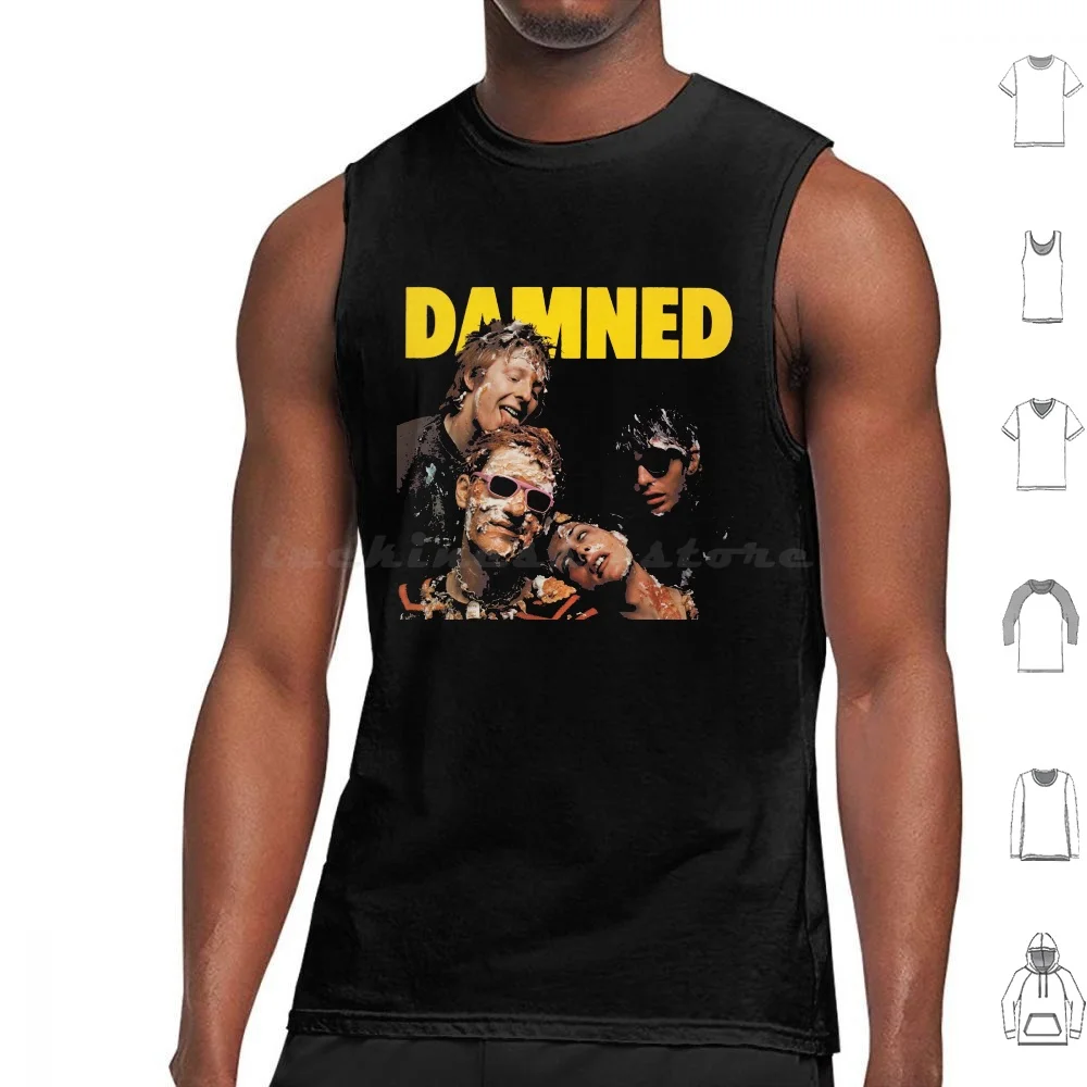 

The Damned Tank Tops Print Cotton The Damned Punk Vampira Dave Vanian Captain Sensible Vampire The Young Ones Goth
