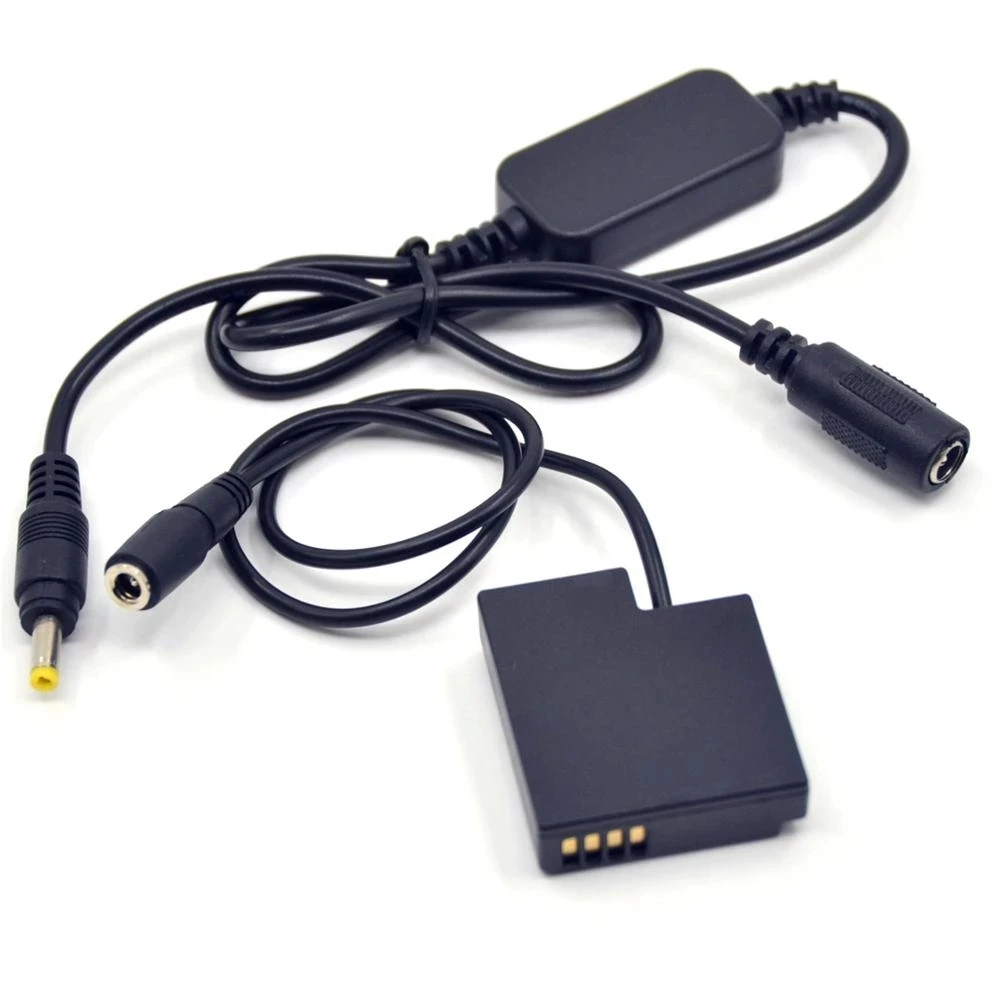 

DMW-DCC15 DMW-BLH7E BLH7EPP Dummy Battery+12V-24V Step-Down Power Cable For Panasonic DMC-GM1 GM5 GF7 GF8 LX10 LX15
