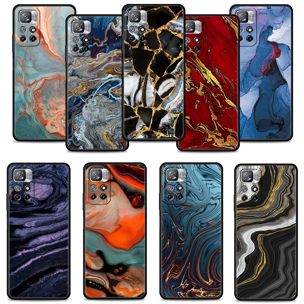 

Coque Celulares For Redmi Note 8 9A 9T 9C K40 7 9 10 11 Pro 9S K50 K40S 10C Colorful Marble Phone Funda