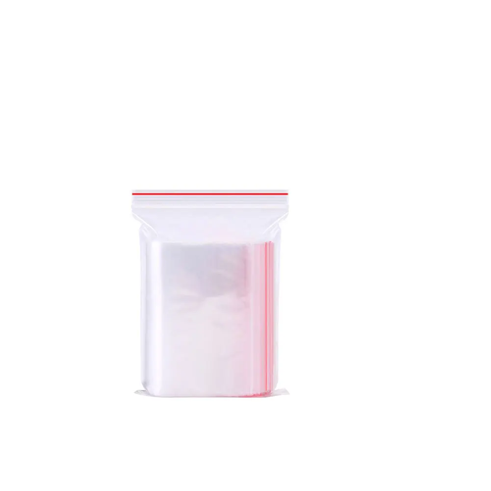 

100 Grip Storage Reusable Packaging Multipurpose Easy Apply Universal Self Seal Clear Zip Bag Jewelry Pouch Resealable Zip Bag