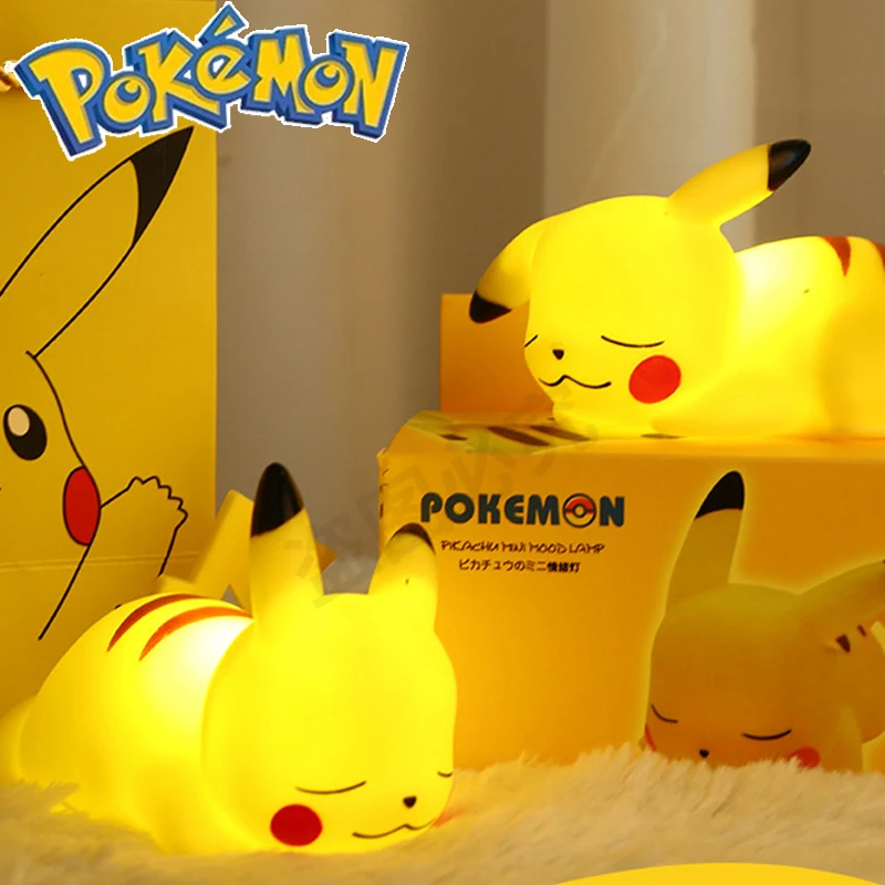 

Pokemon Pikachu Night Light Cute Animal Nursery Bedside Lamp for Kids Bedrooms Ornaments Children's Luminous Toys Christmas Gift