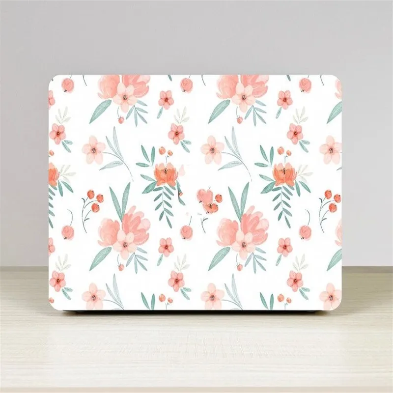 

For Macbook Air 13 Inch Case A2179 A2337 M1 2020 Laptop 13.3 A1932 A1466 Abstract Hand Drawn Pastel Watercolor Flower Hard Cover