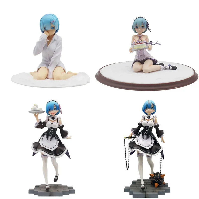 

Life In A Different World From Zero Animation Rem Birthday Cake Model Rem Ghost Ornaments White Shirt Rem Doll Collection Gifts