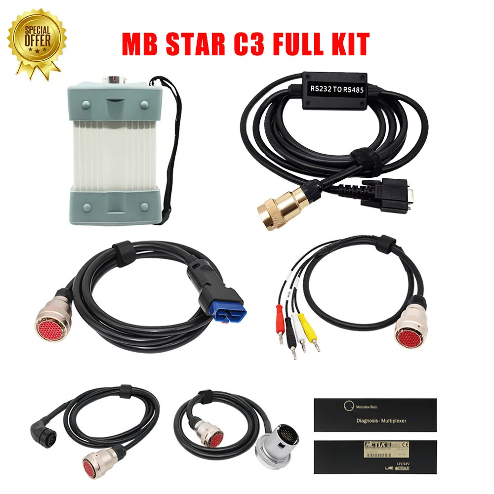 

Best Chip MB Star C3 Connect C3 Supports 12V & 24V Cars and Trucks Auto Diagnostic Scanner MB Star C3 Multiplexer