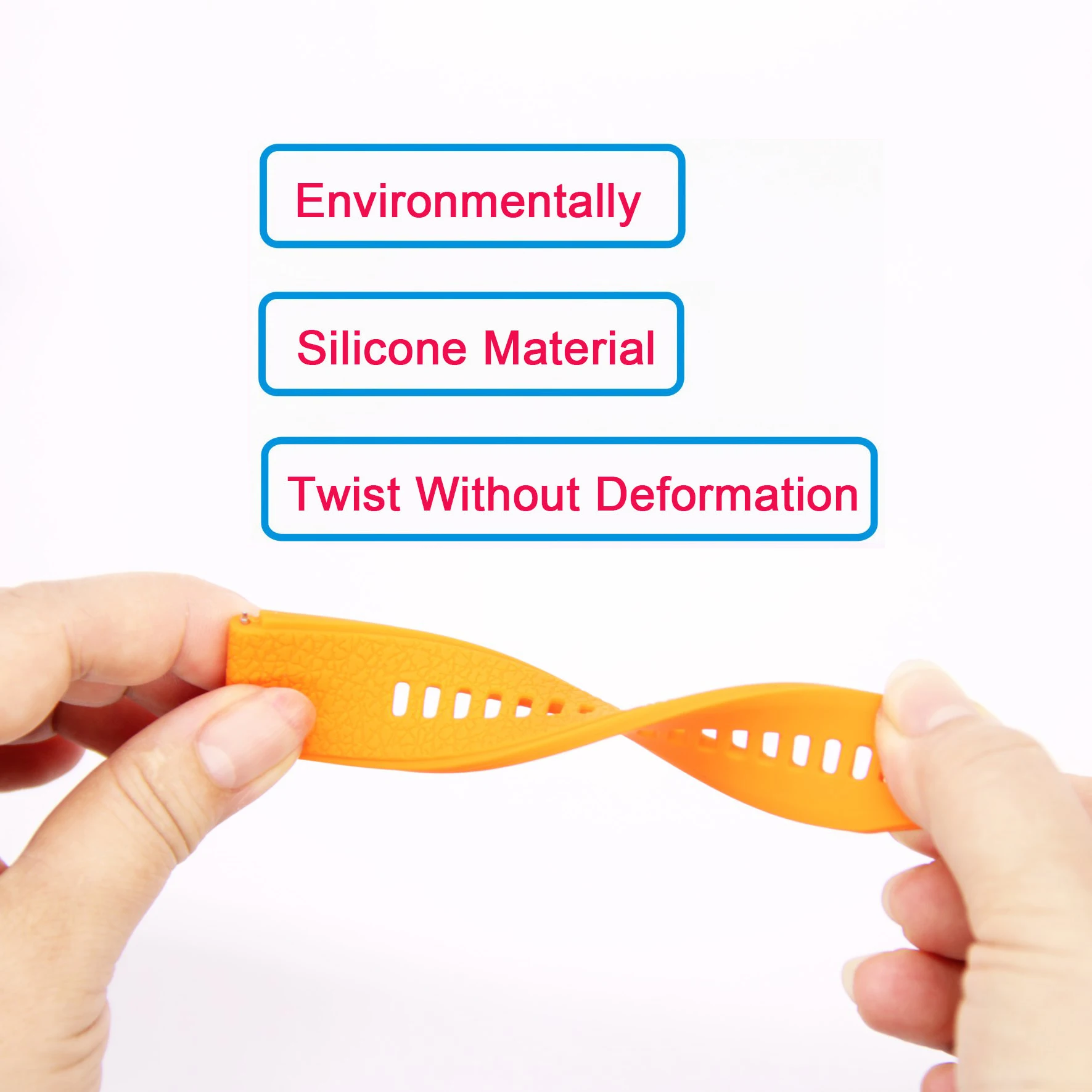 22mm Silicone Universal Leather Grain Watch Strap Band For Huawei Garmin Samsung Universal Replacement Band Smart Sport Watch