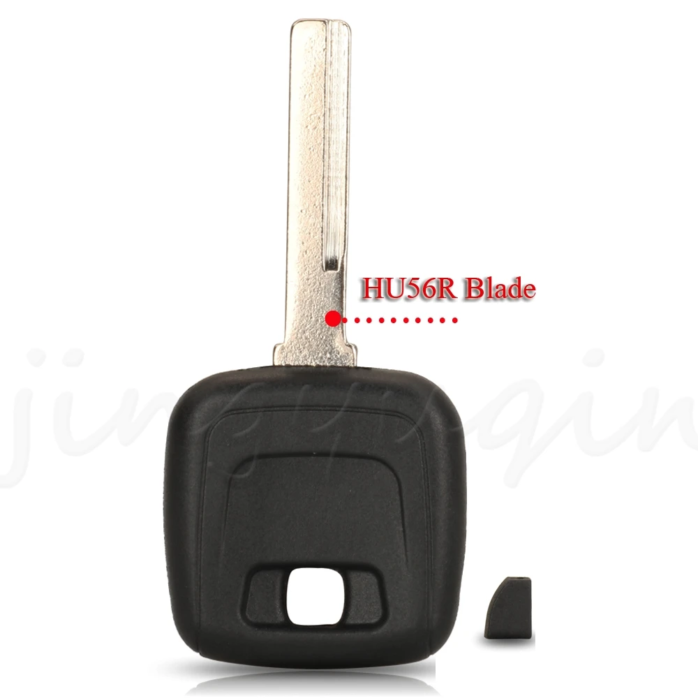 Jingyuqin Сменный транспондерный ключ от автомобиля для Volvo S40 V40 D30 S60 S80 XC90 XC60, пустой брелок для ключей, необрезанный NE66/HU56R Blade